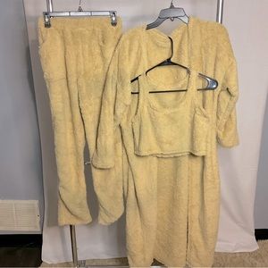 Nude/ tan 3 Piece Fluffy Set (Short Girl Friendly)